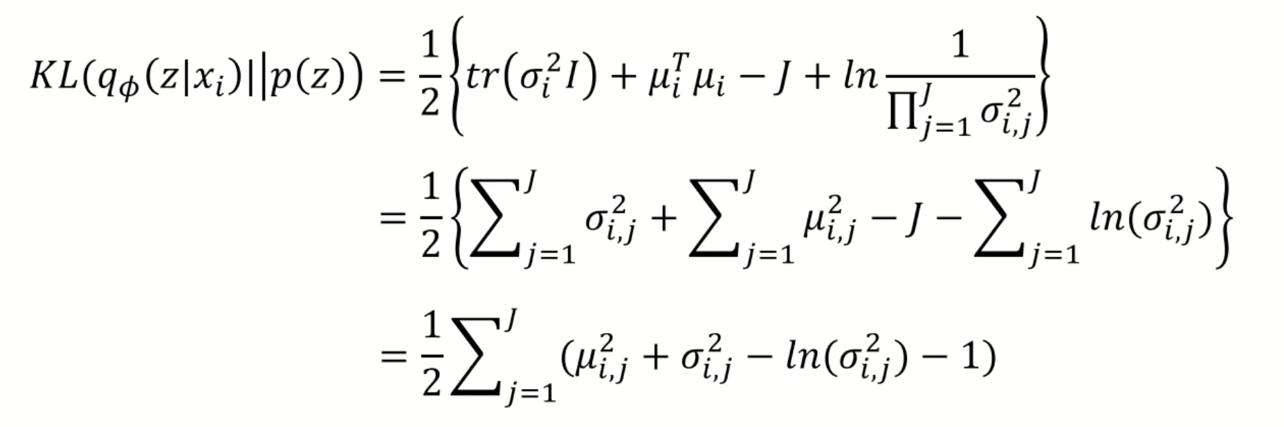 VAE regularization calculation